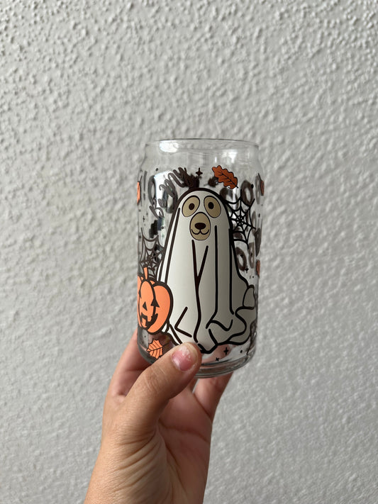 Dog Ghost Can Glass