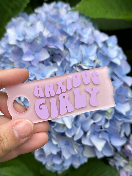 Anxious Girly Tumbler Topper