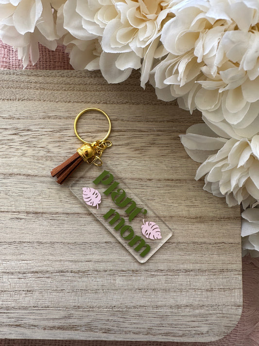 Plant Mom Keychain